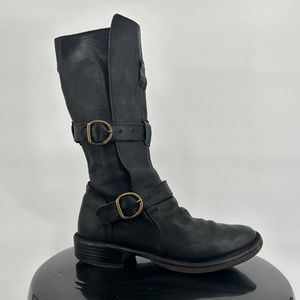 Fiorentini+Baker Eternity 7040-CN 3-Buckle Biker Boot Black EU Size 37